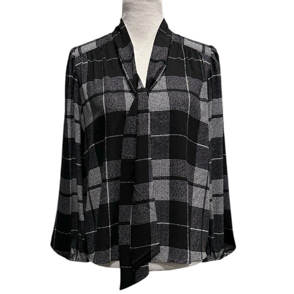 Ann Taylor Factory Plaid Blouse
